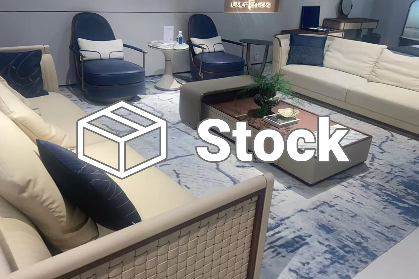 Contemporary Living Room Suite — 9 Pieces