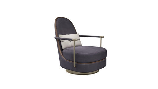 Swivel Armchair — Large Rotating Base